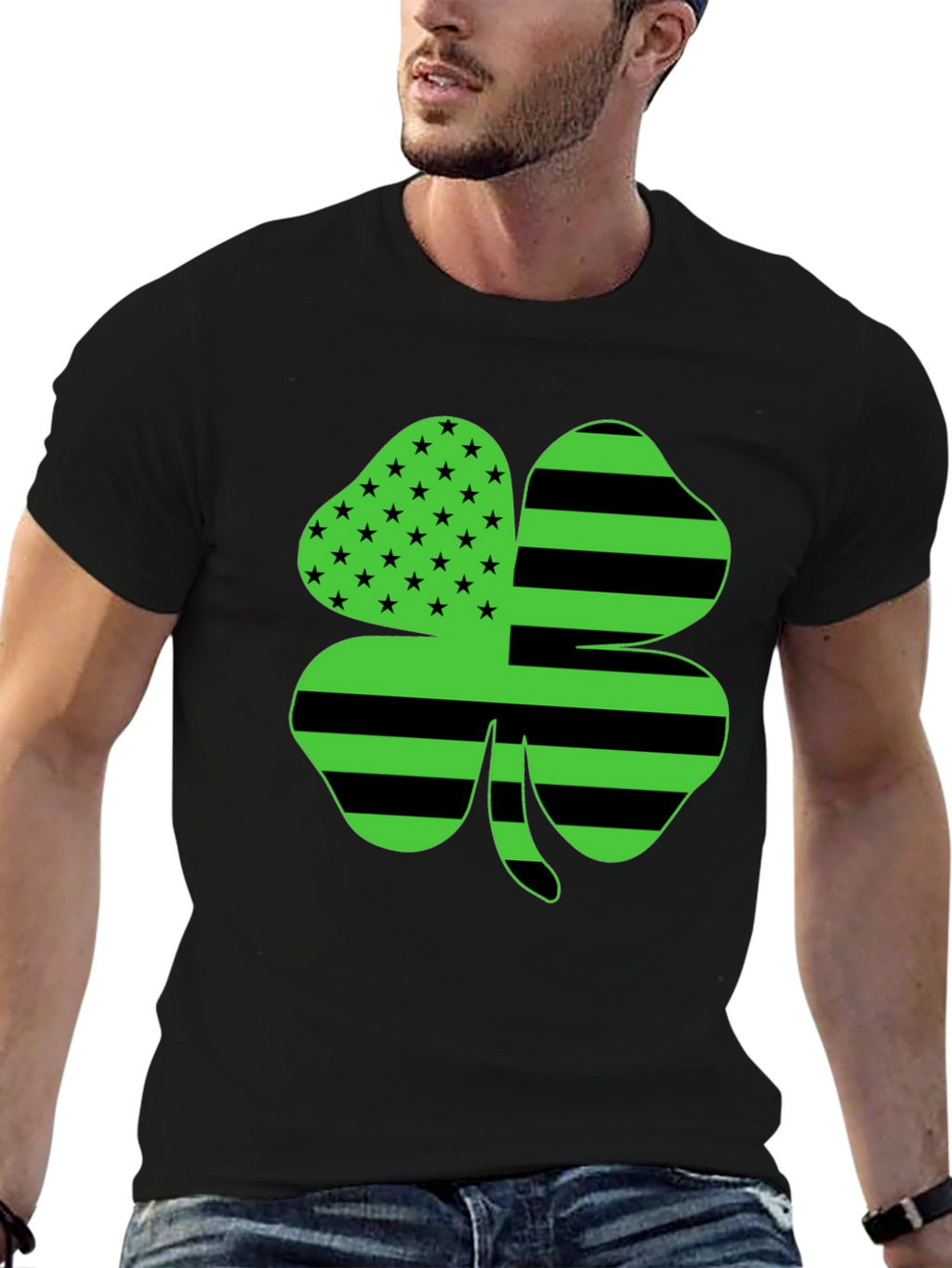 Shamrock American Flag Graphic Tee