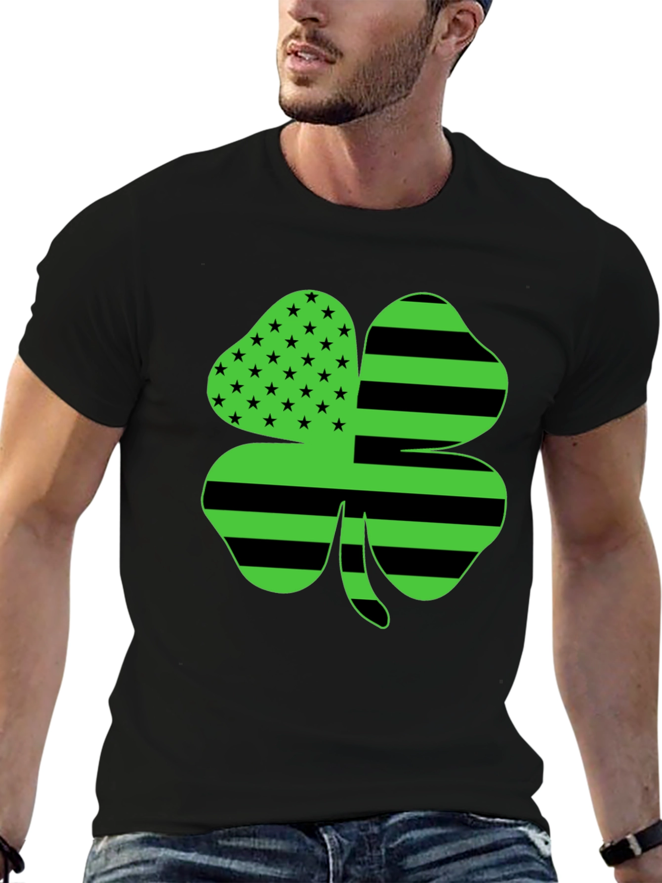 Shamrock American Flag Graphic Tee