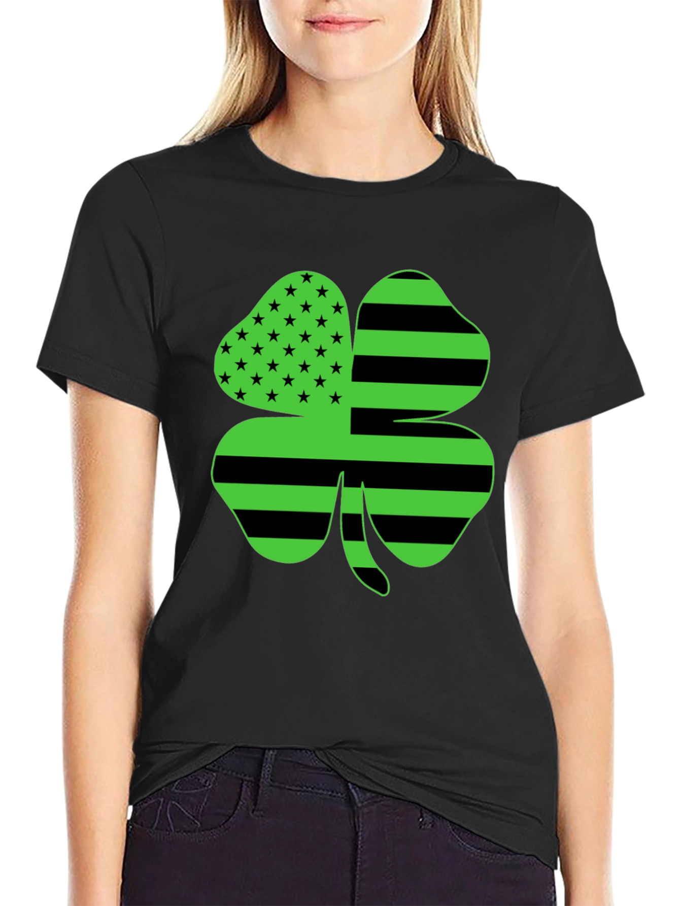 Shamrock American Flag Graphic Tee
