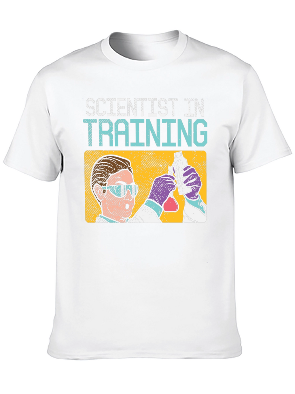 Scientist In Training T-Shirt: Black Cotton Crew Neck