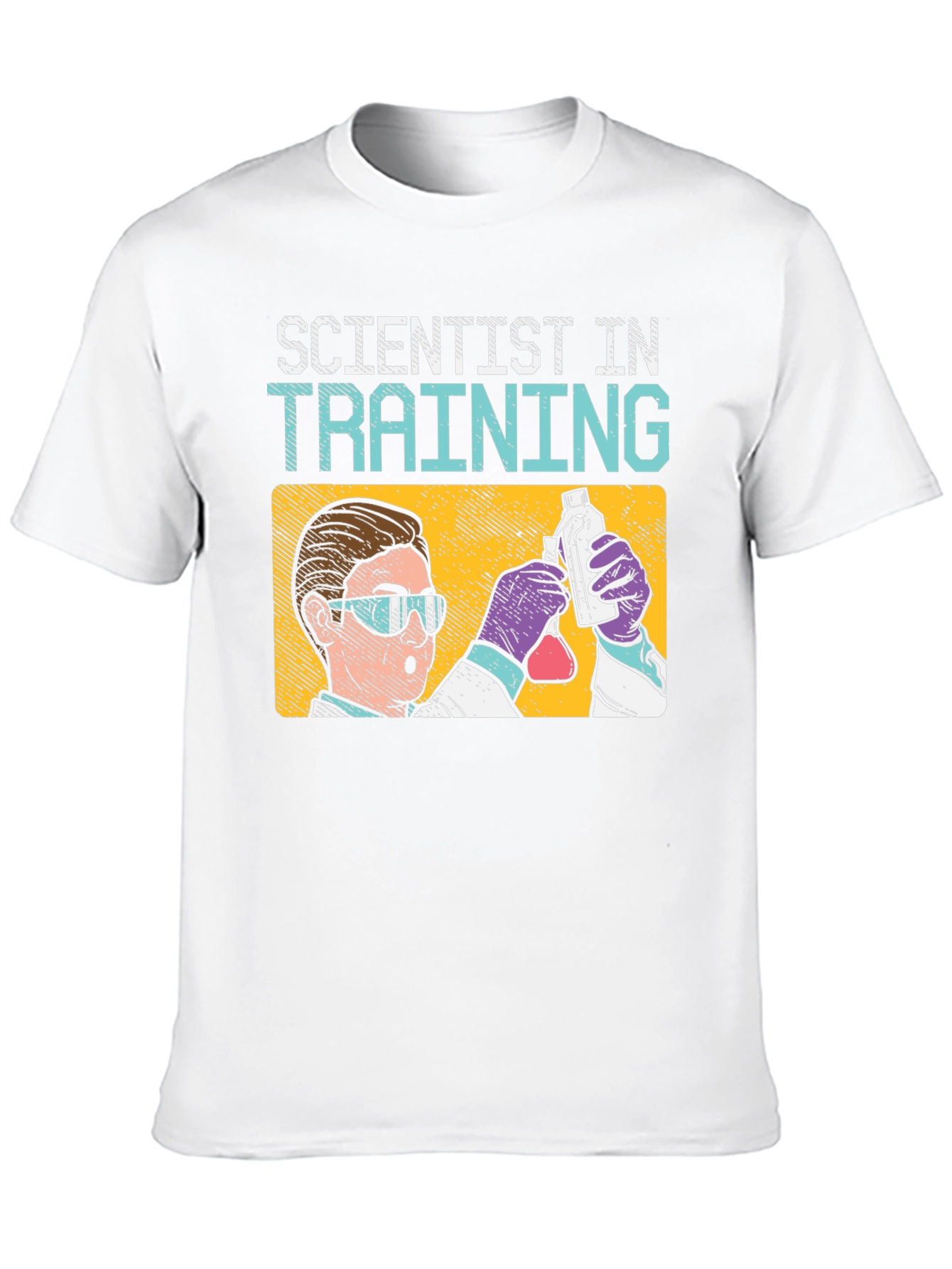 Scientist In Training T-Shirt: Black Cotton Crew Neck