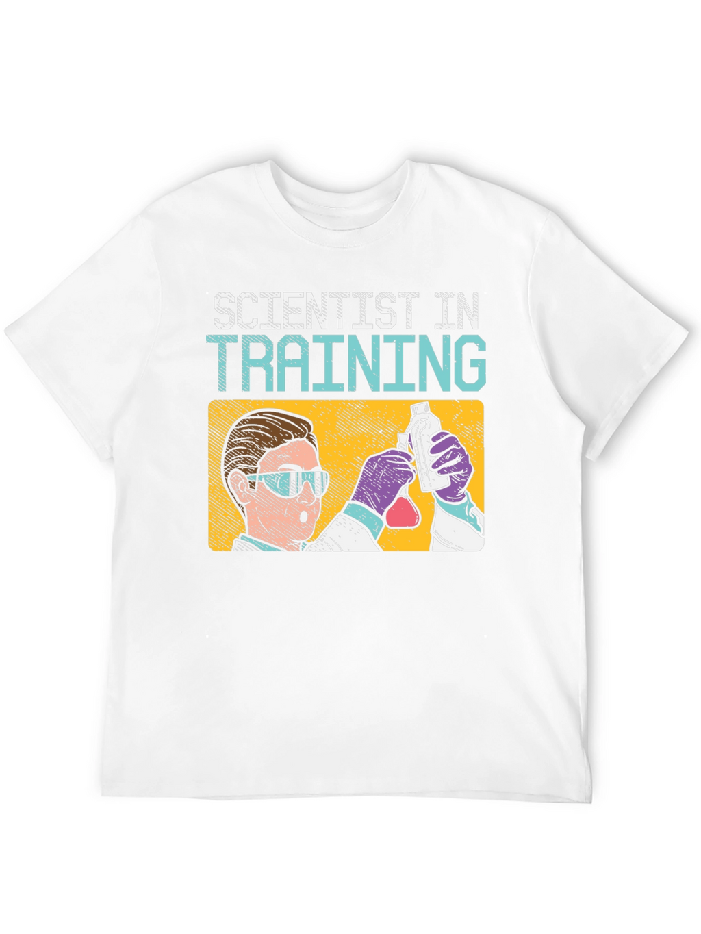 Scientist In Training T-Shirt: Black Cotton Crew Neck