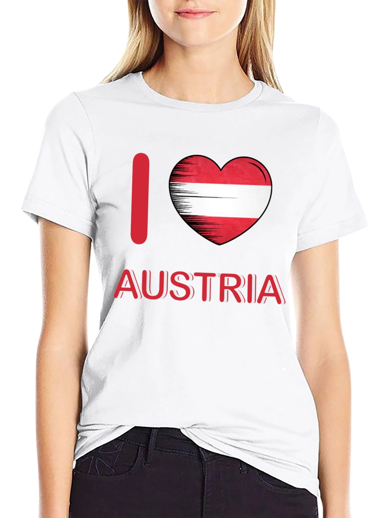 I Love Austria T-Shirt - Black Cotton Tee
