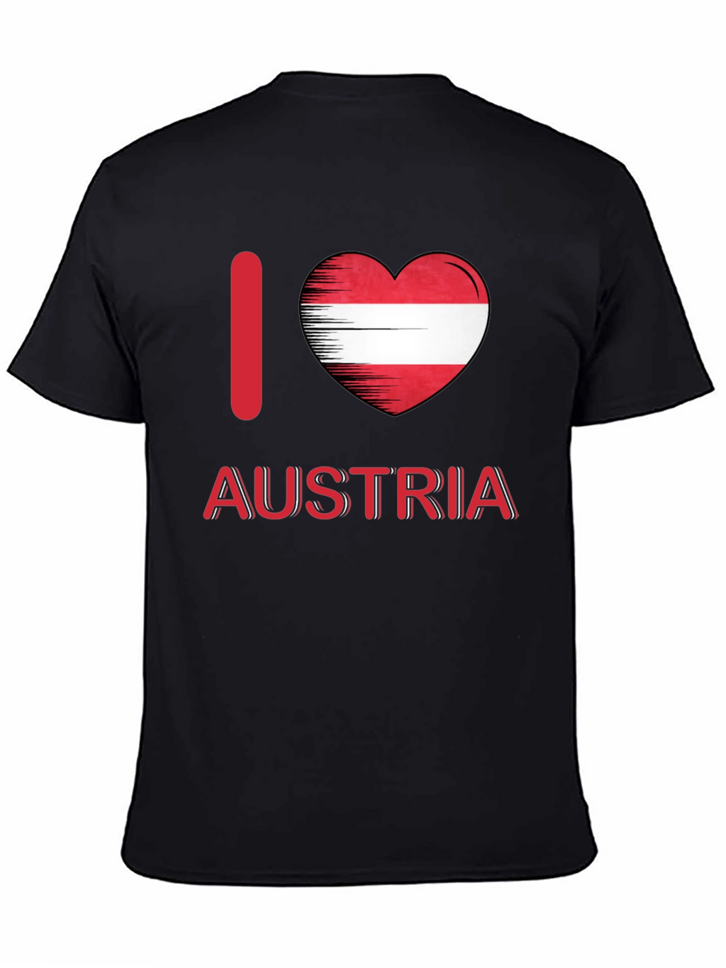I Love Austria T-Shirt - Black Cotton Tee