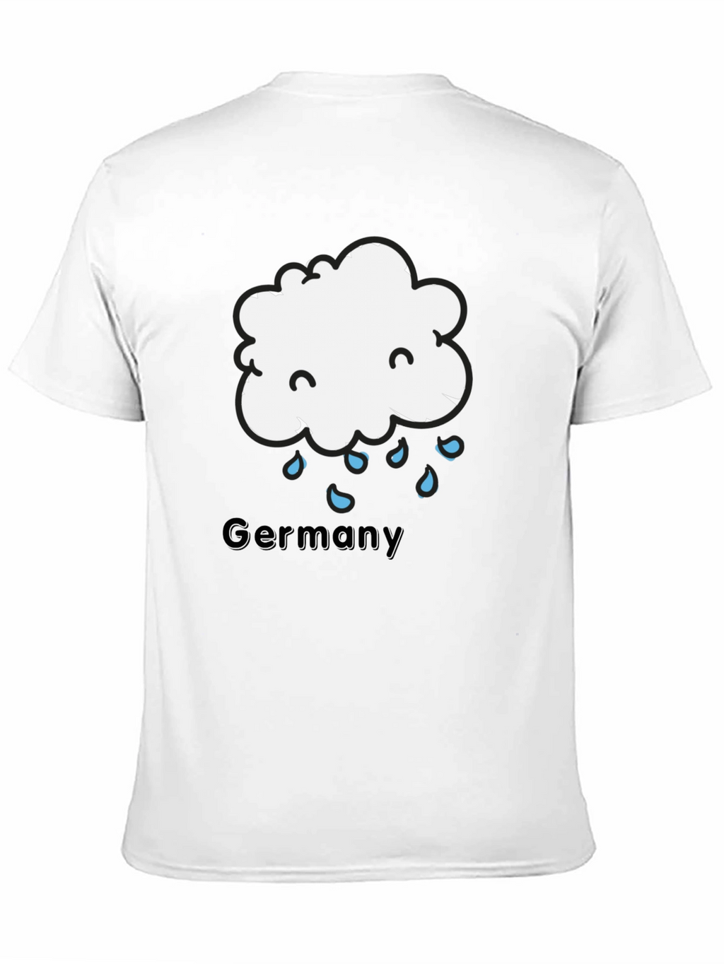 Germany Rainy Cloud T-Shirt - Black