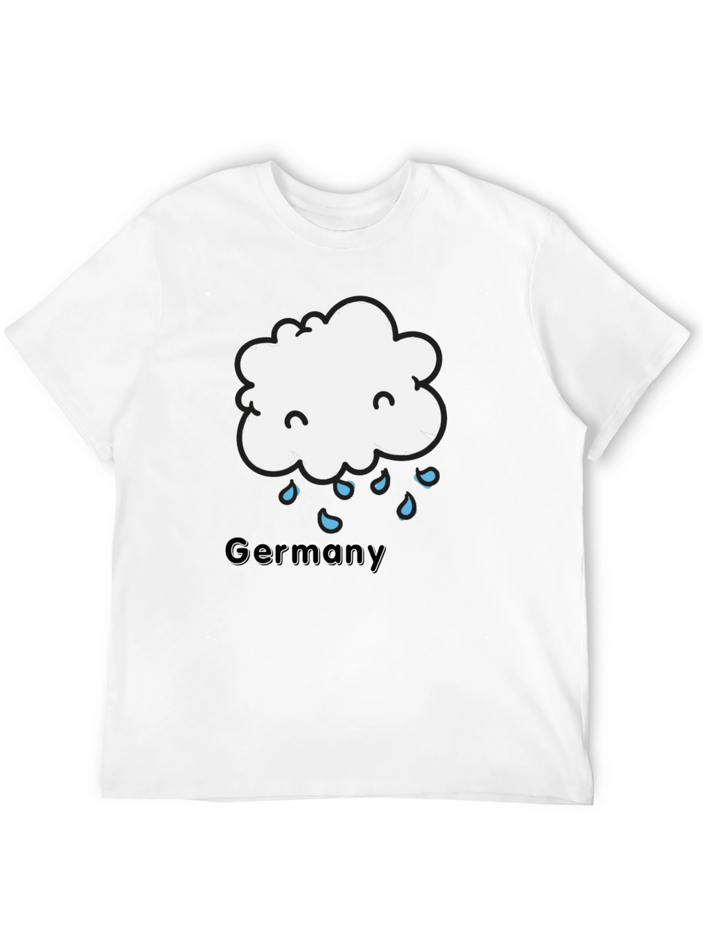 Germany Rainy Cloud T-Shirt - Black