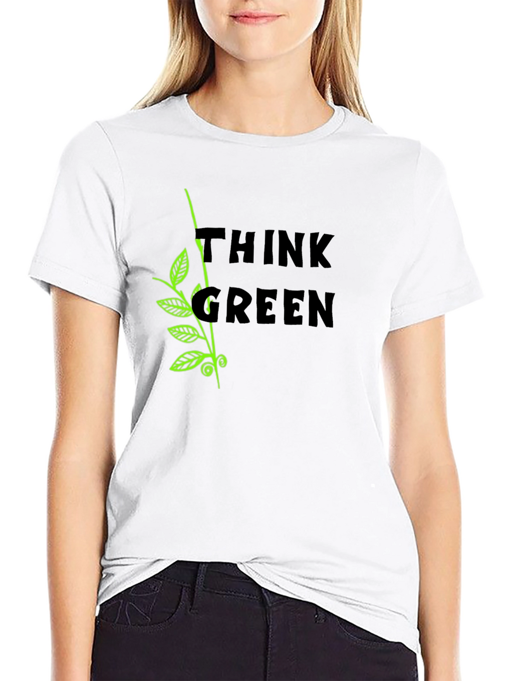 Think Green Graphic Tee - Eco Friendly Shirt