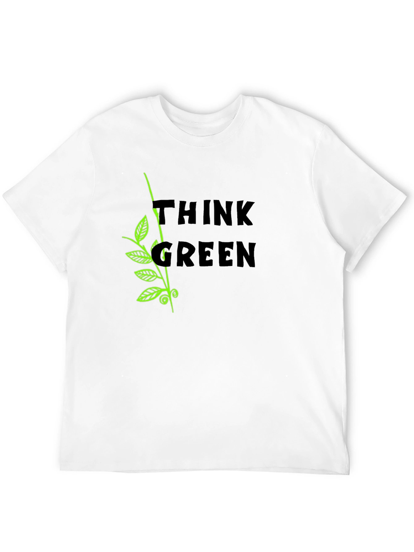 Think Green Graphic Tee - Eco Friendly Shirt