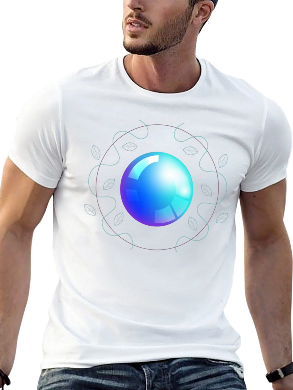 Orb Design Black T-Shirt