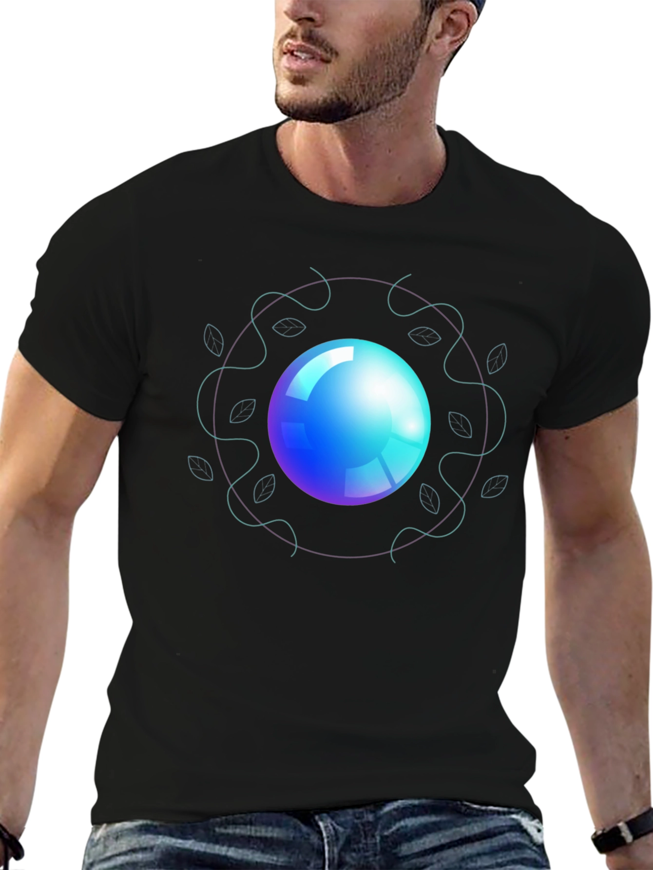 Orb Design Black T-Shirt