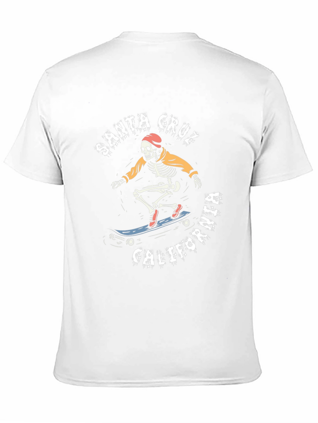 Santa Cruz California Skateboard Skeleton T-Shirt