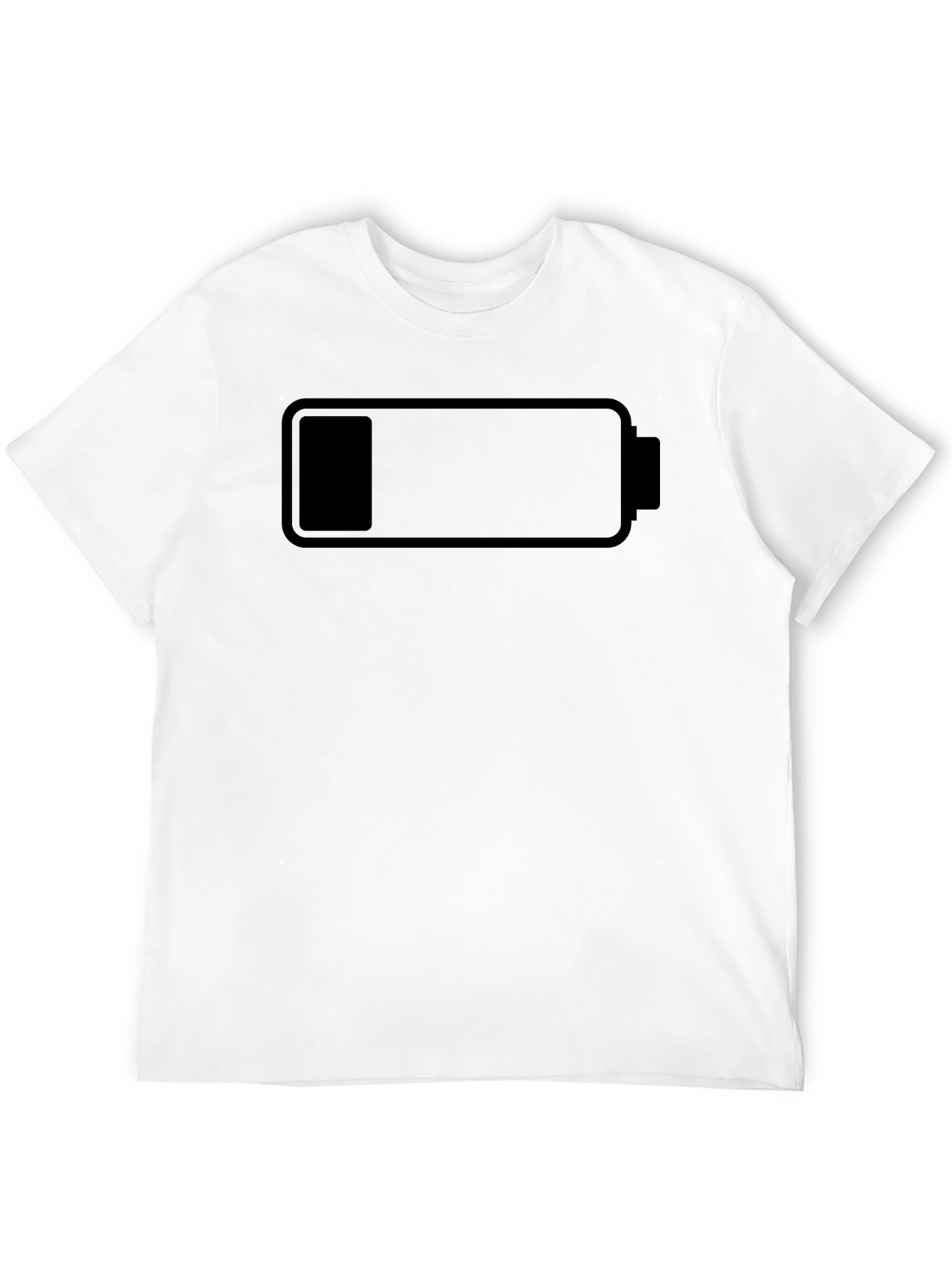Low Battery Black T-Shirt - Recharge Your Style!