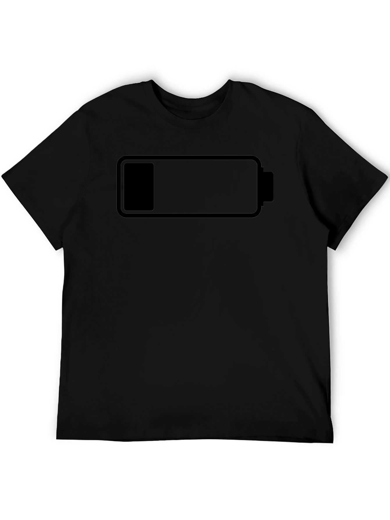 Low Battery Black T-Shirt - Recharge Your Style!