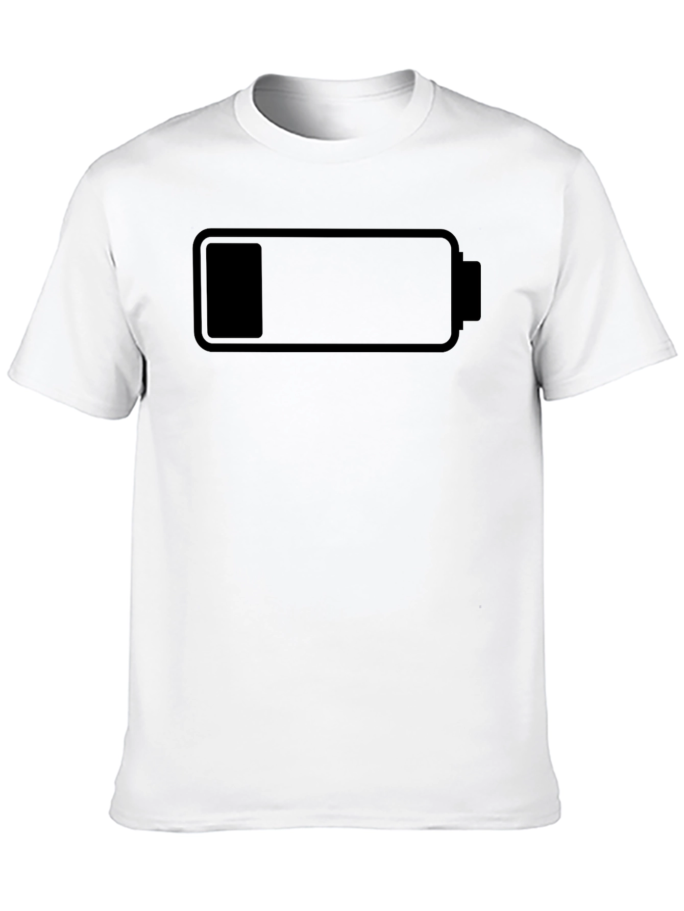 Low Battery Black T-Shirt - Recharge Your Style!