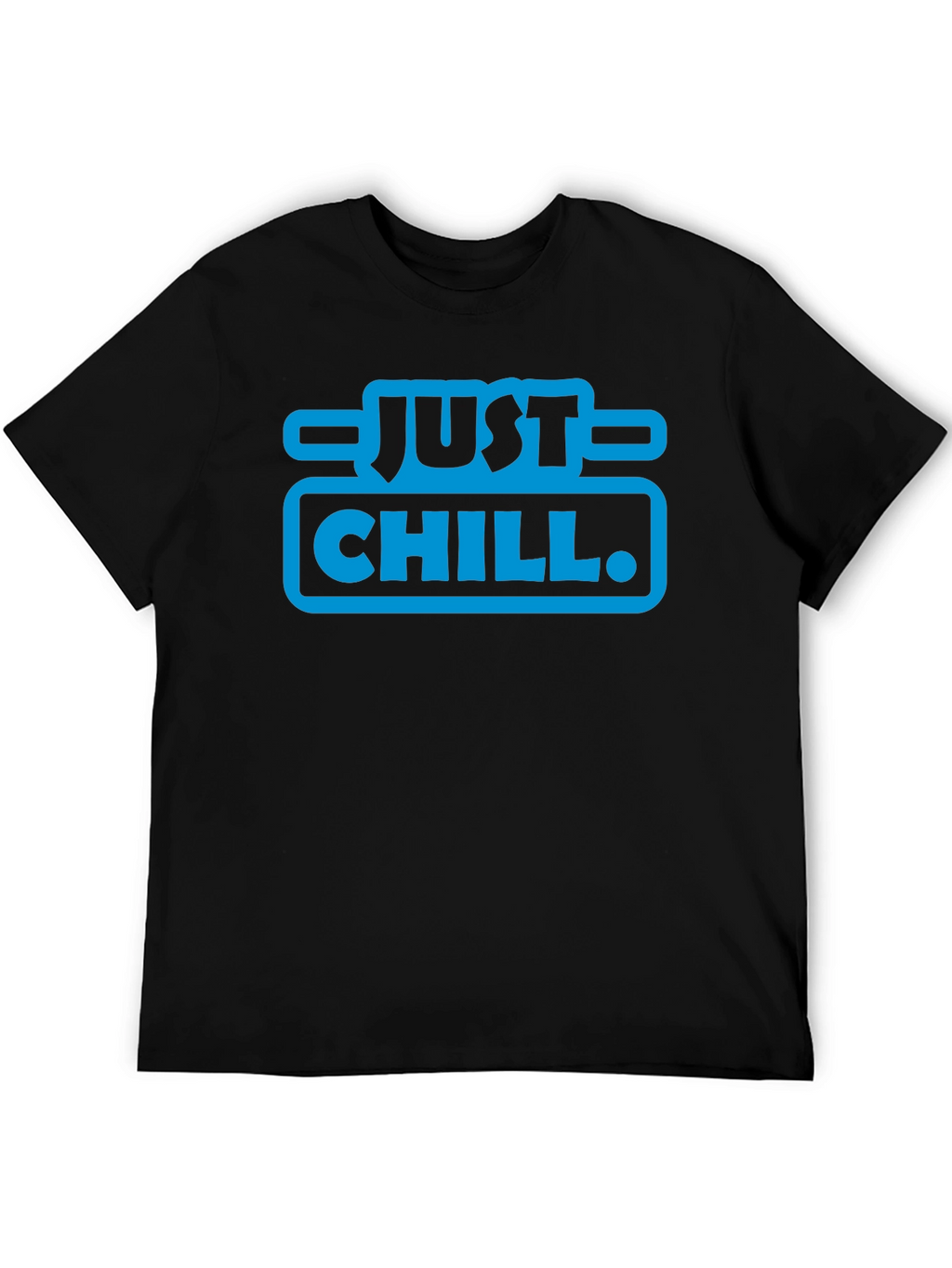 Just Chill Graphic T-Shirt - Black Crew Neck Tee
