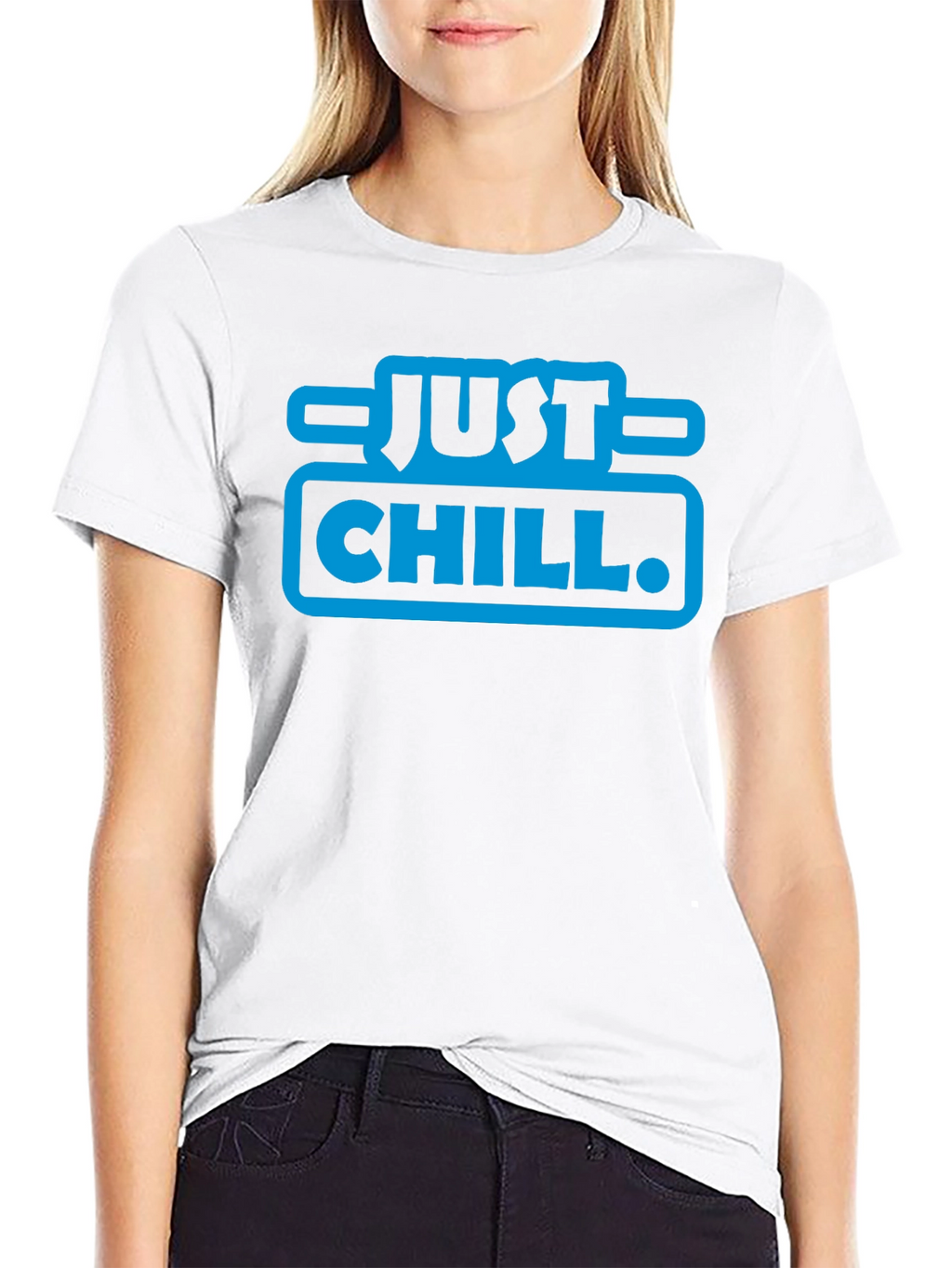 Just Chill Graphic T-Shirt - Black Crew Neck Tee