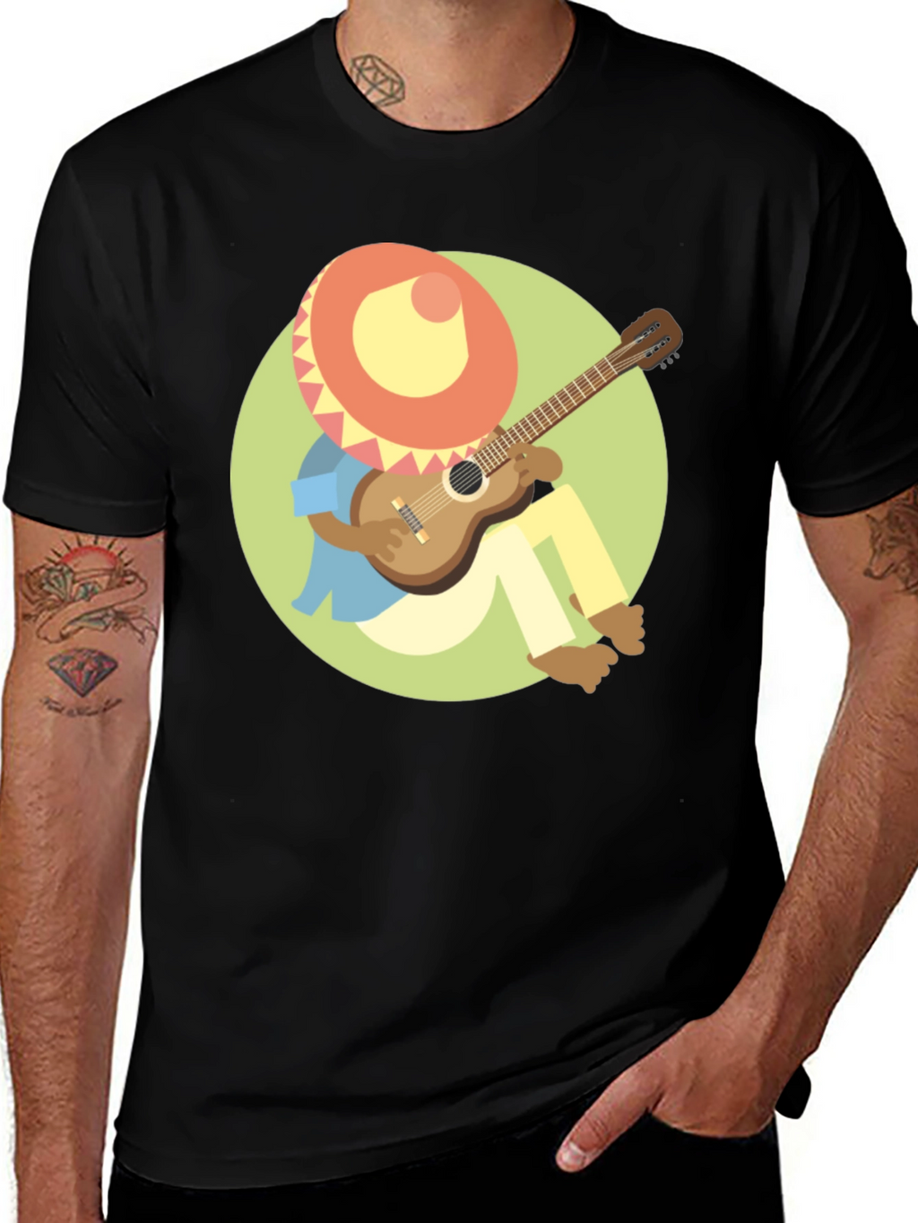 Mariachi Cartoon Graphic T-Shirt