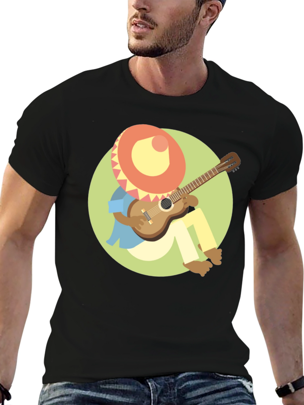 Mariachi Cartoon Graphic T-Shirt