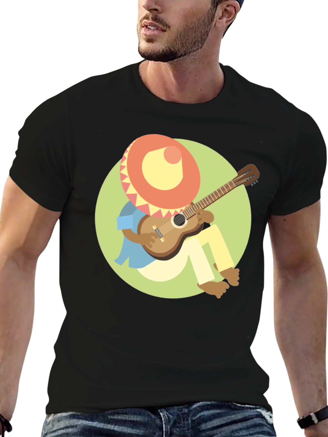 Mariachi Cartoon Graphic T-Shirt