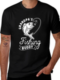 Grandpas Fishing Buddy Black T-Shirt