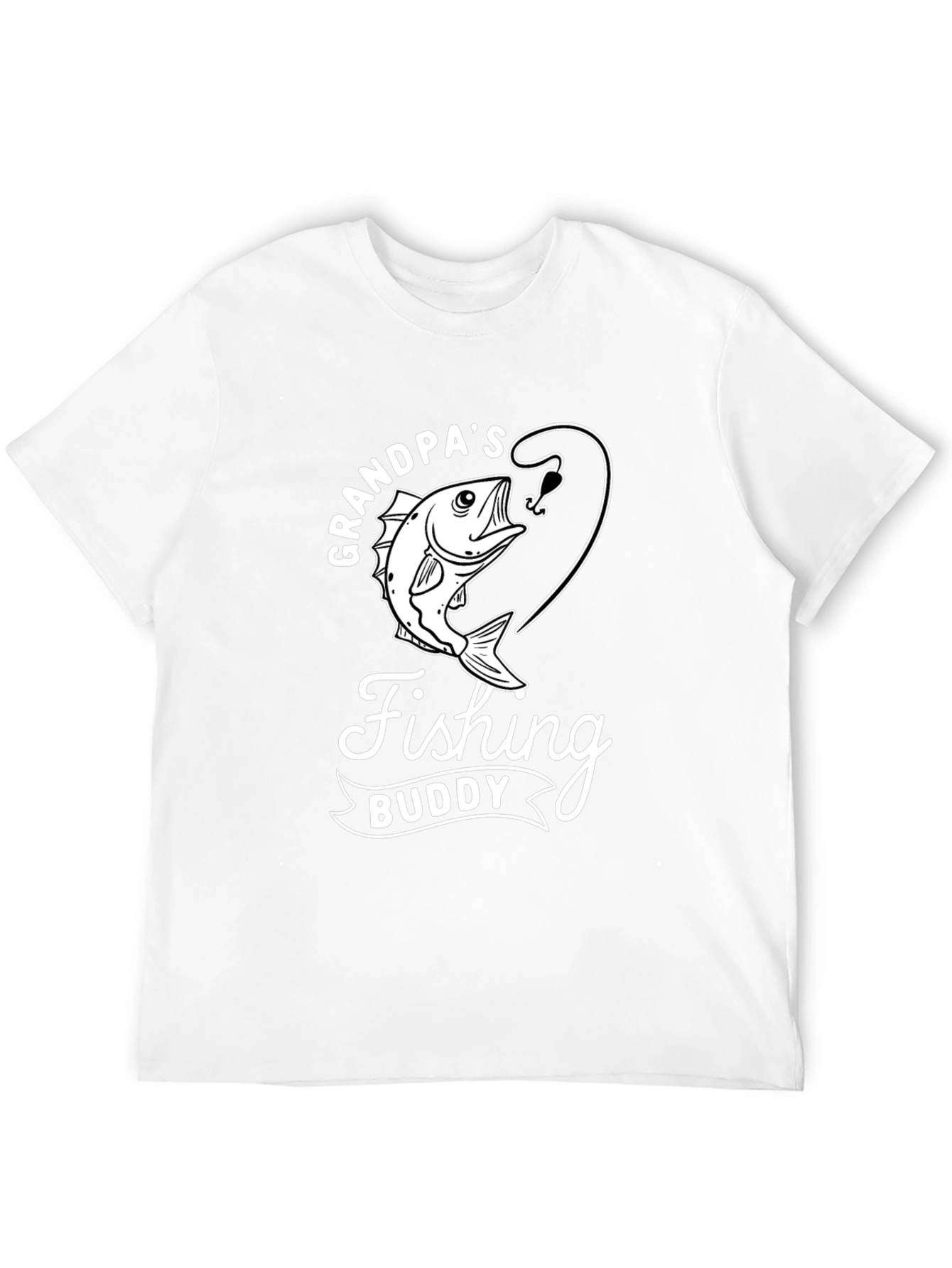 Grandpas Fishing Buddy Black T-Shirt