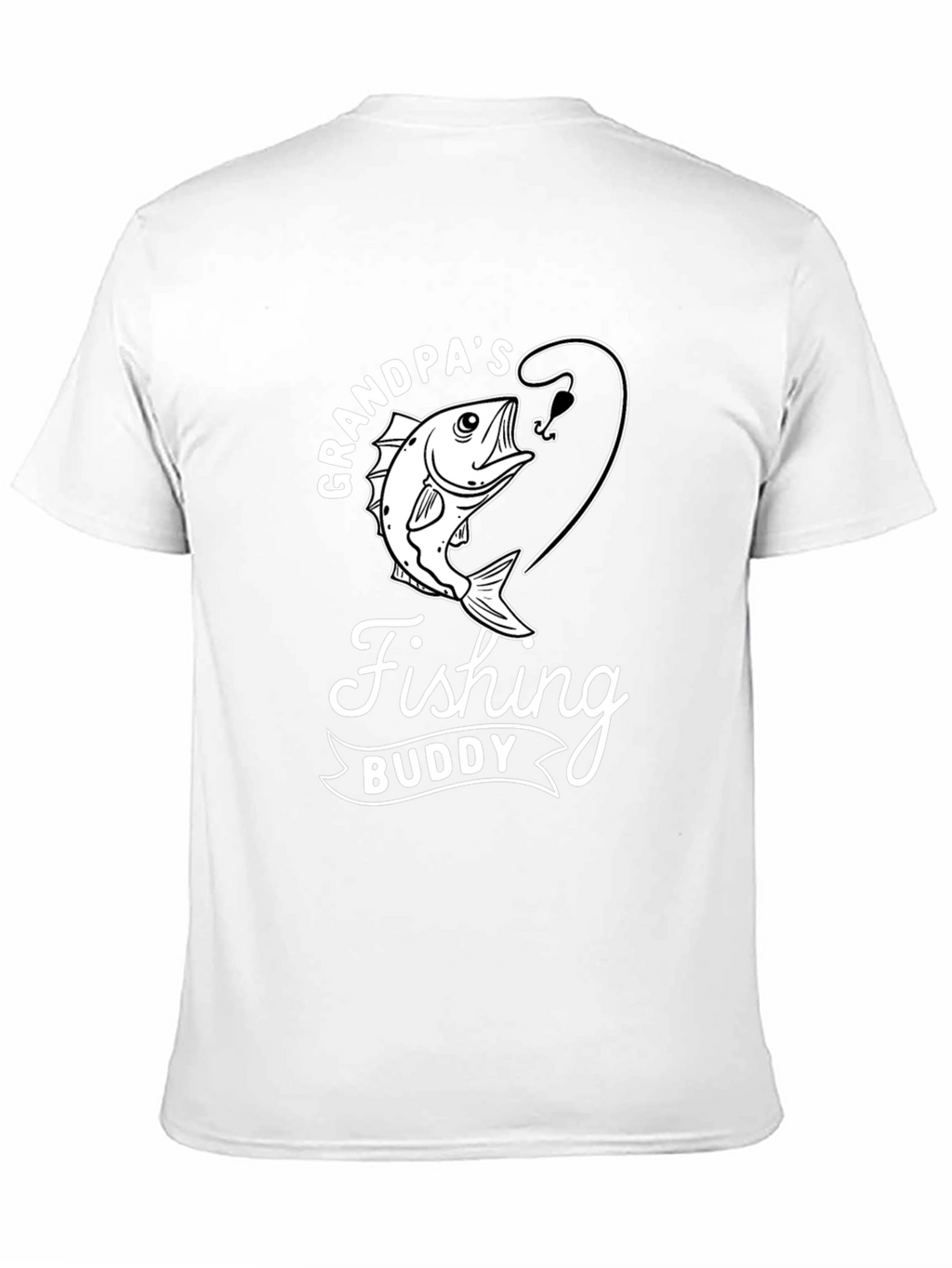 Grandpas Fishing Buddy Black T-Shirt