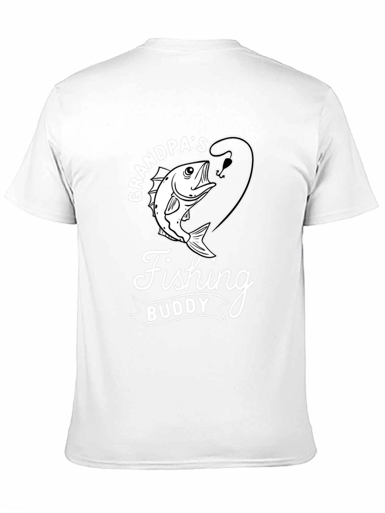 Grandpas Fishing Buddy Black T-Shirt