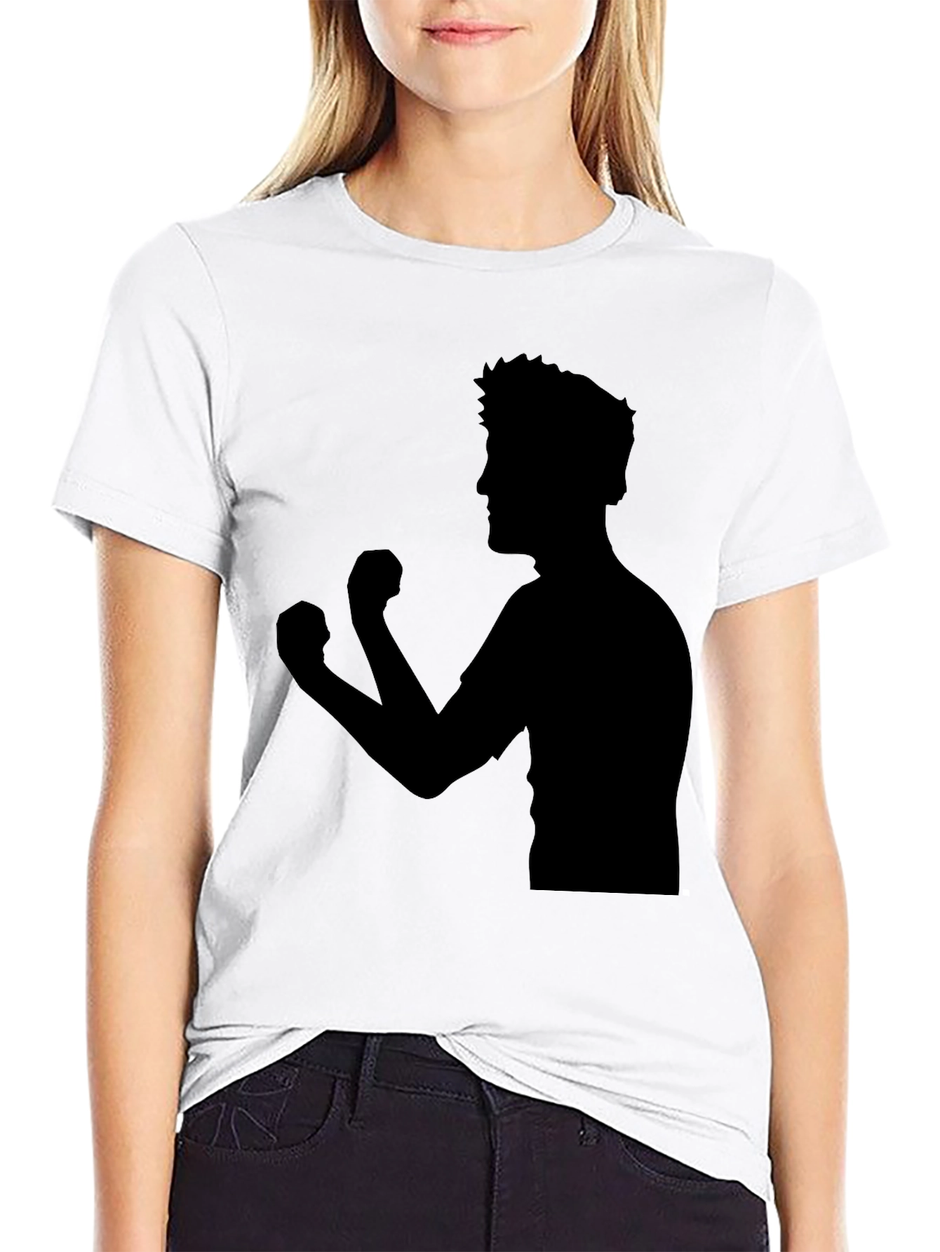 Silhouette Boxer Graphic Tee - Black