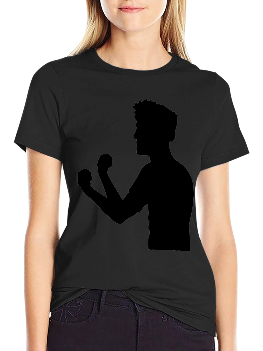 Silhouette Boxer Graphic Tee - Black