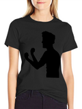 Silhouette Boxer Graphic Tee - Black