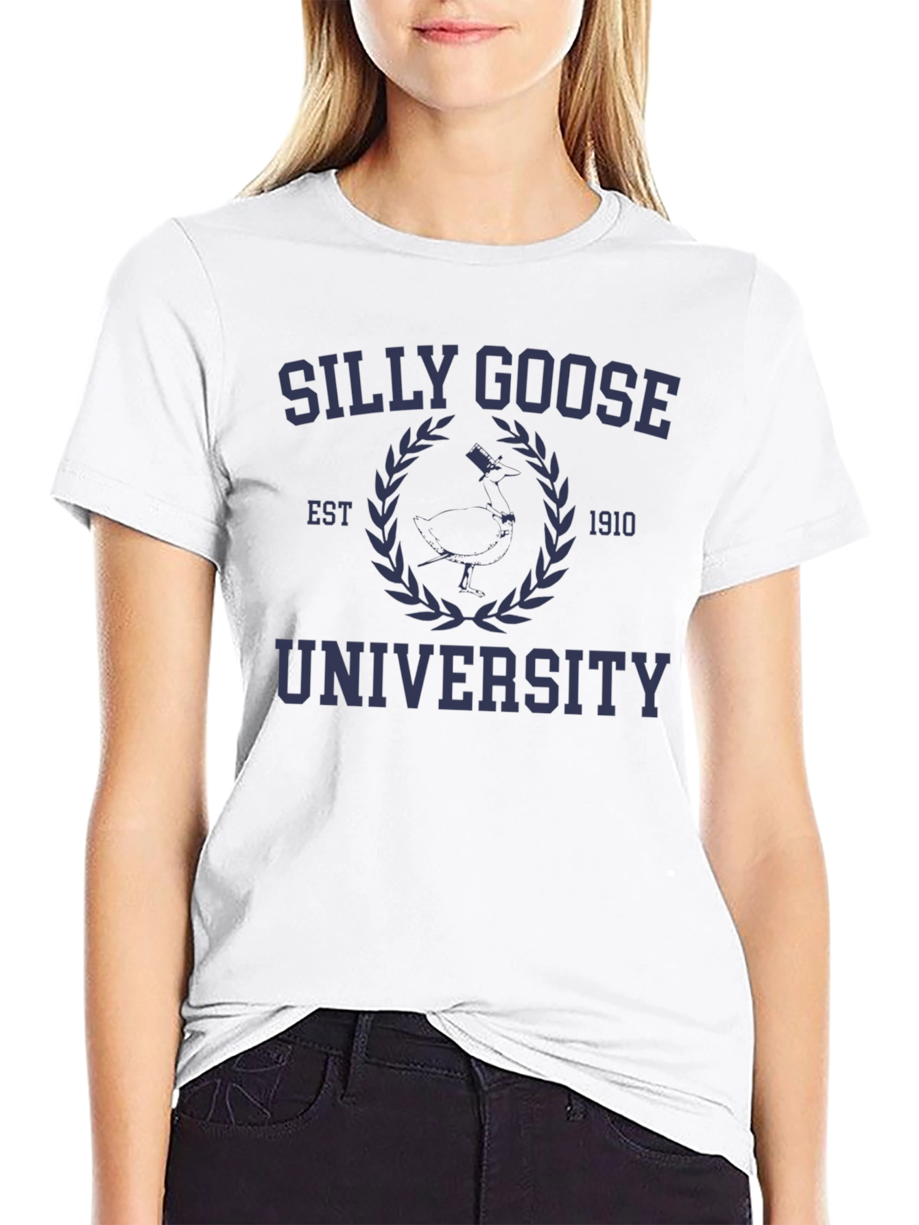 Silly Goose University T-Shirt - Est. 1910 - Black