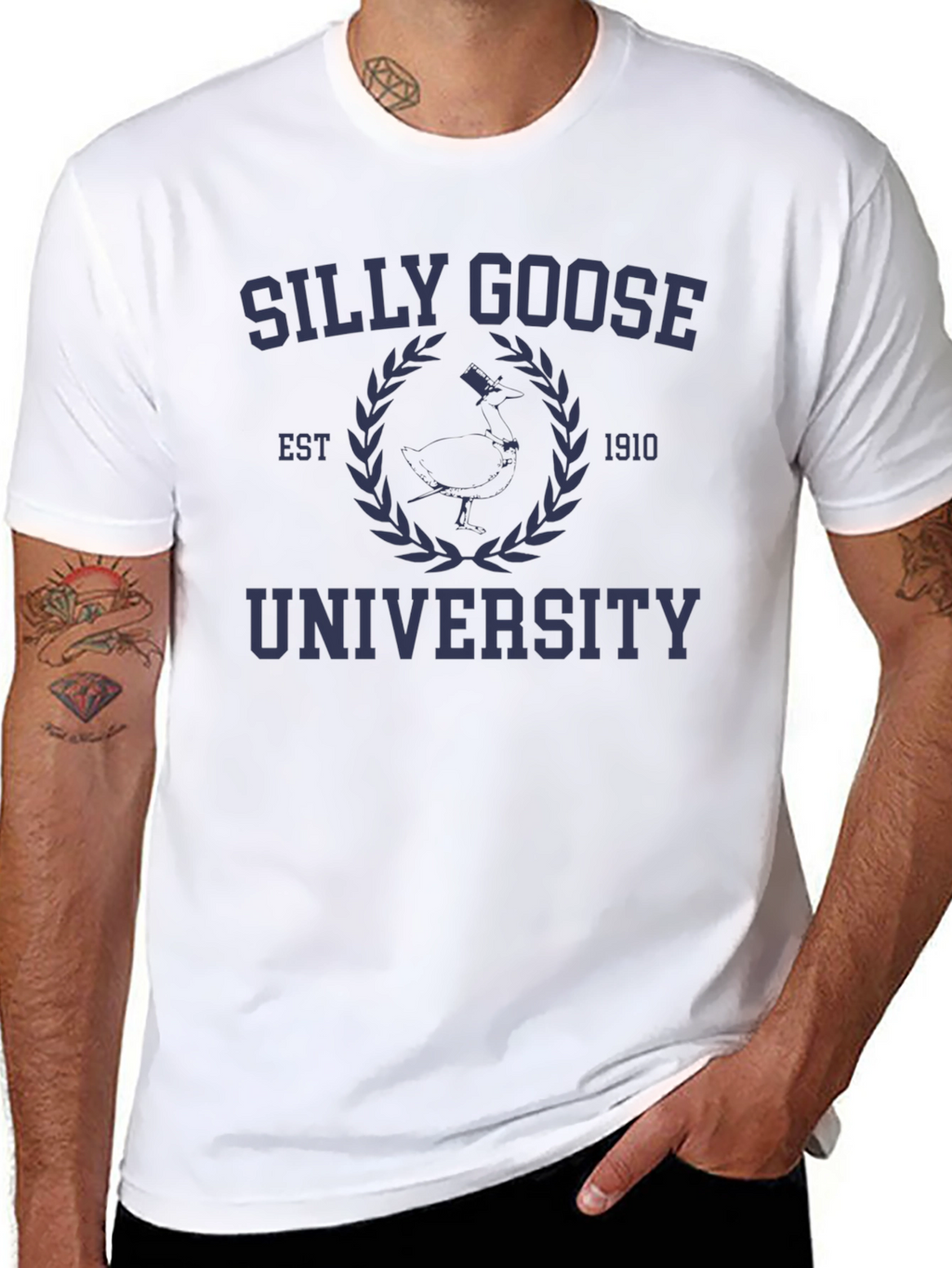 Silly Goose University T-Shirt - Est. 1910 - Black