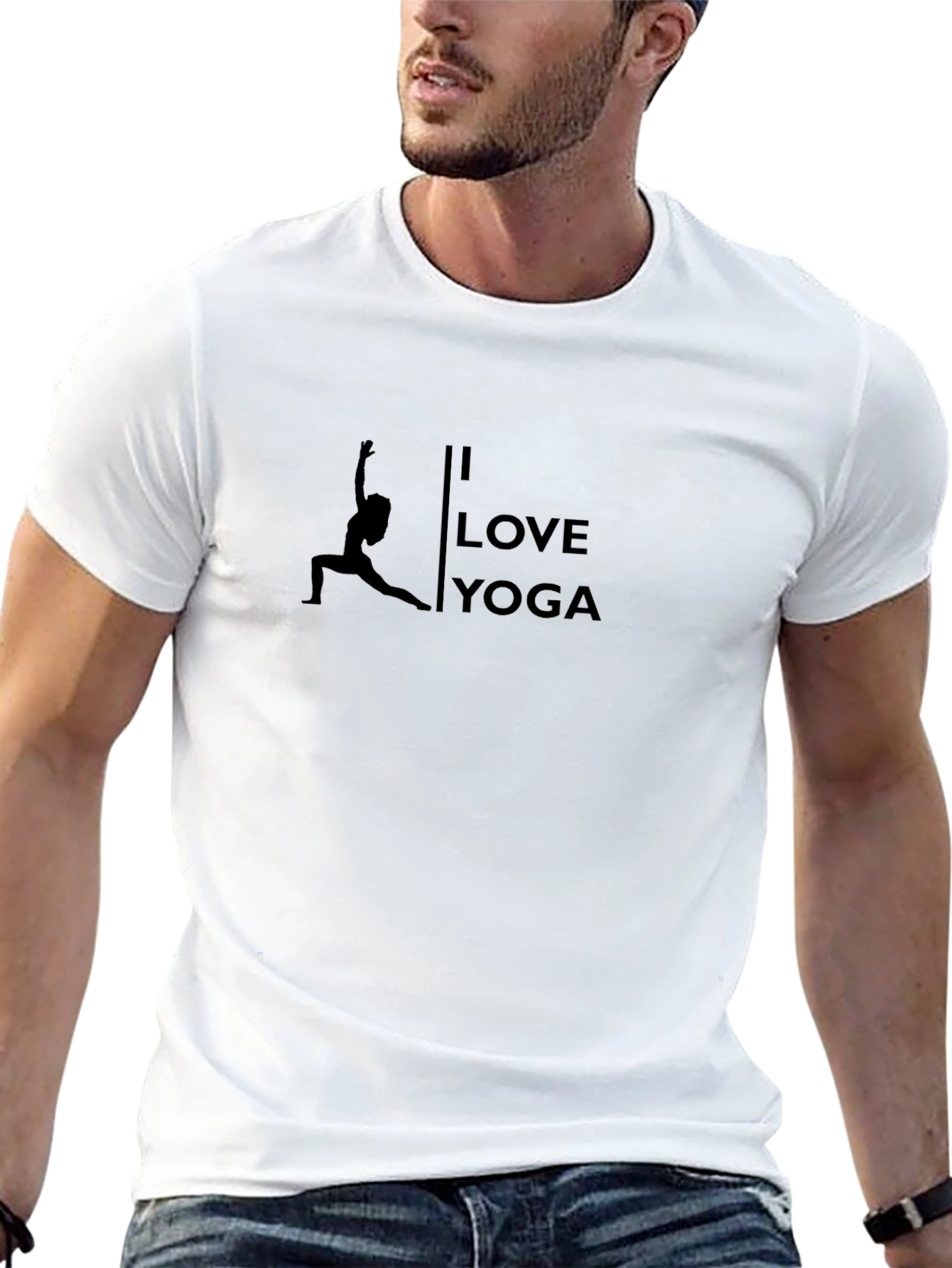 I Love Yoga Black Graphic Tee