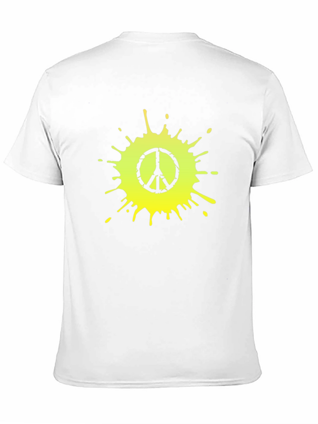 Peace Sign Splatter Graphic Tee - Black Cotton T-Shirt