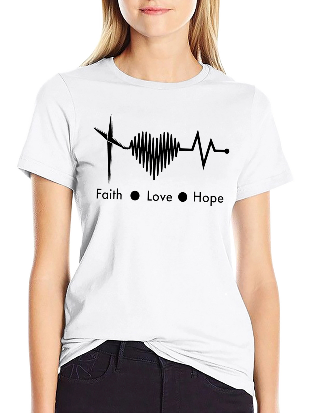 Faith Love Hope Graphic Tee - Christian T-Shirt