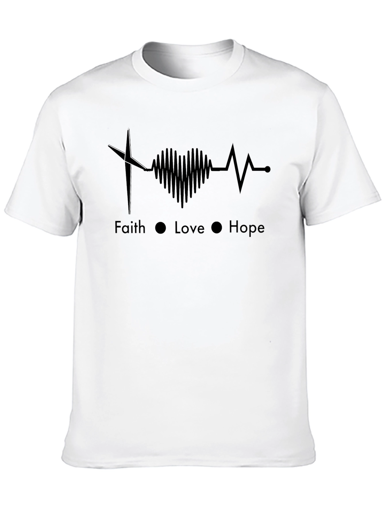 Faith Love Hope Graphic Tee - Christian T-Shirt