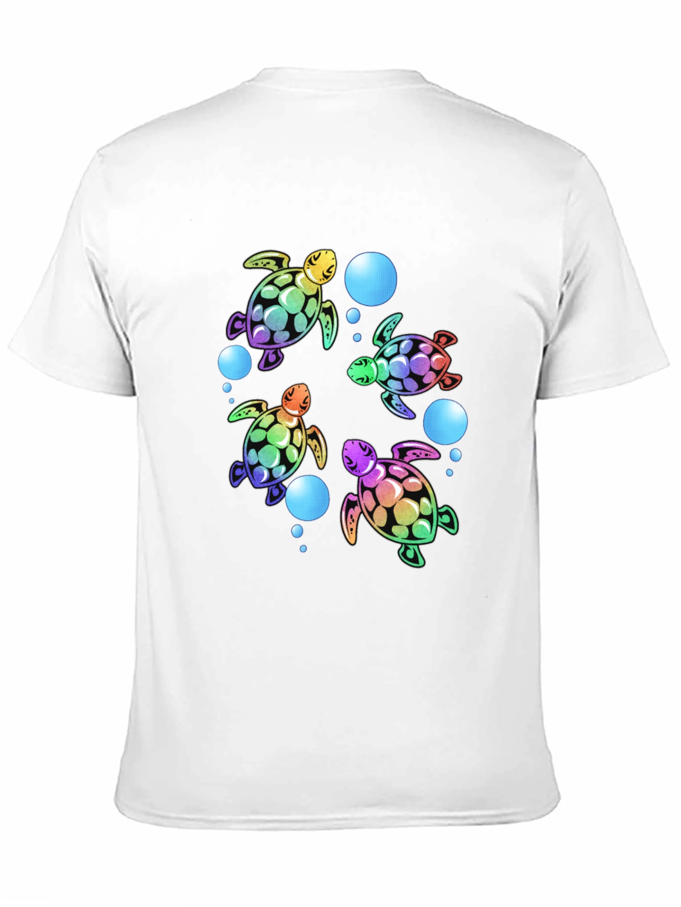Rainbow Turtle Black T-Shirt