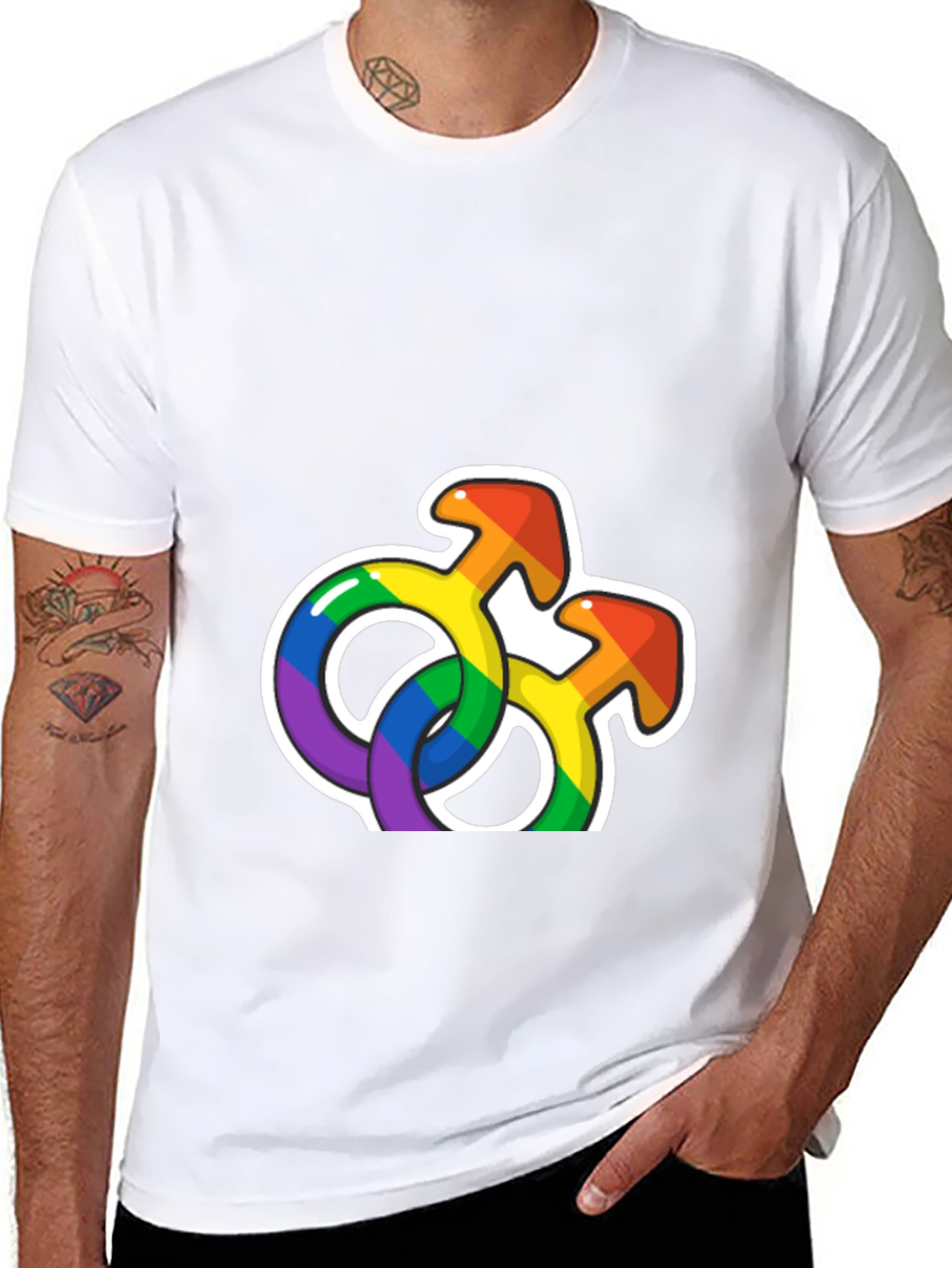 Rainbow Pride Symbols Graphic T-Shirt