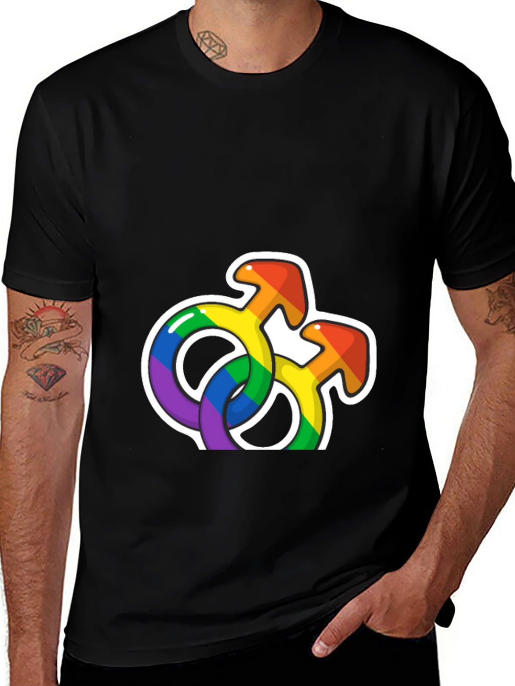 Rainbow Pride Symbols Graphic T-Shirt