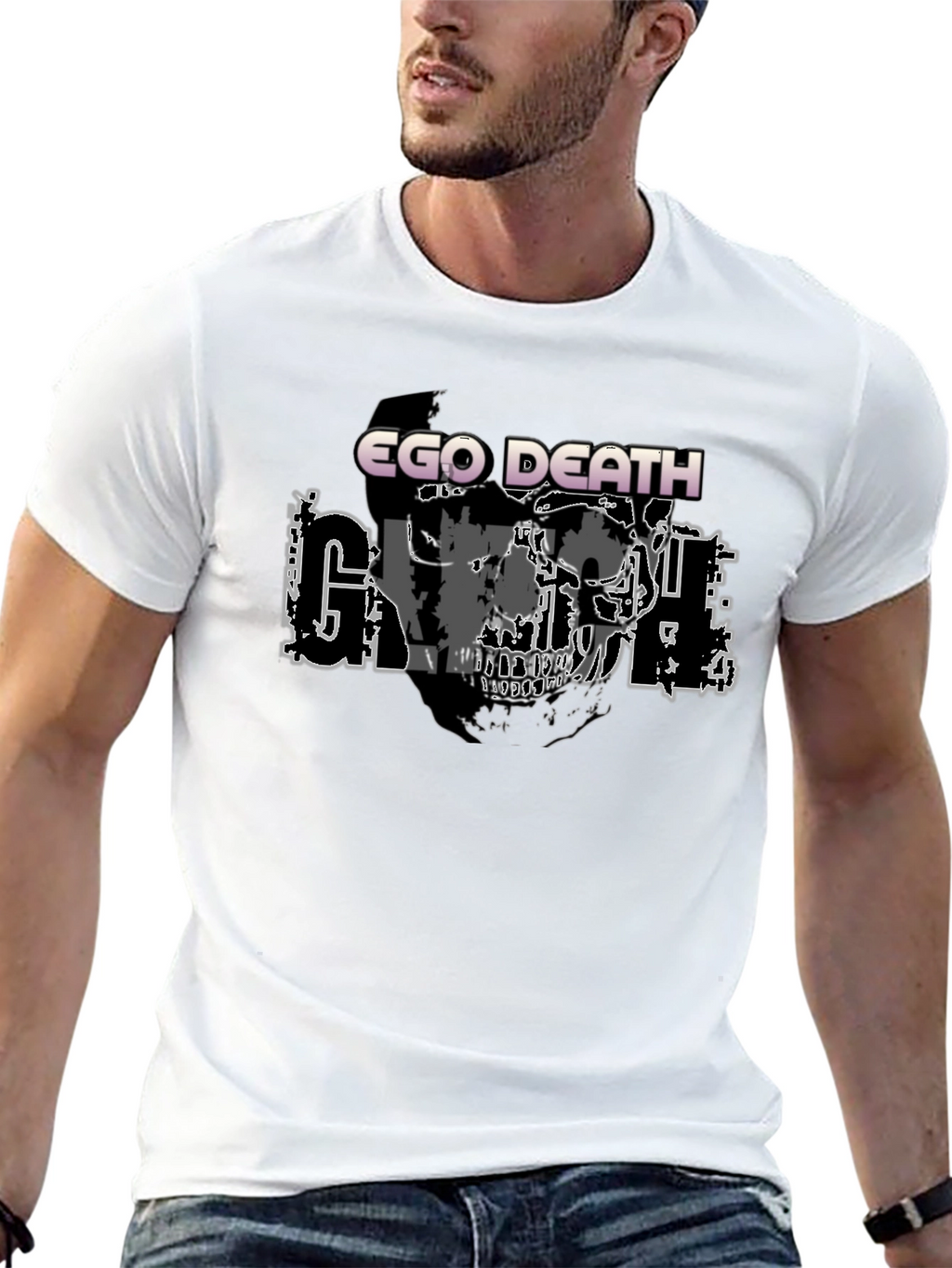 Ego Death Graphic Print Black T-Shirt