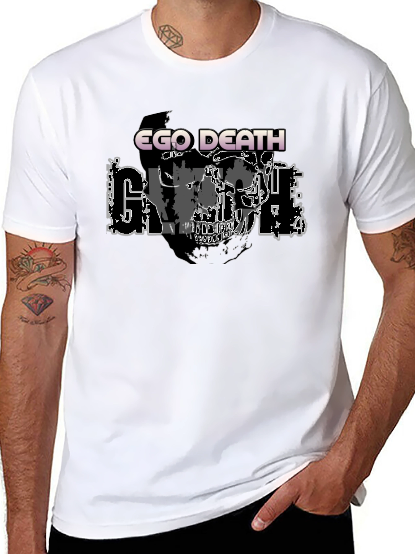 Ego Death Graphic Print Black T-Shirt