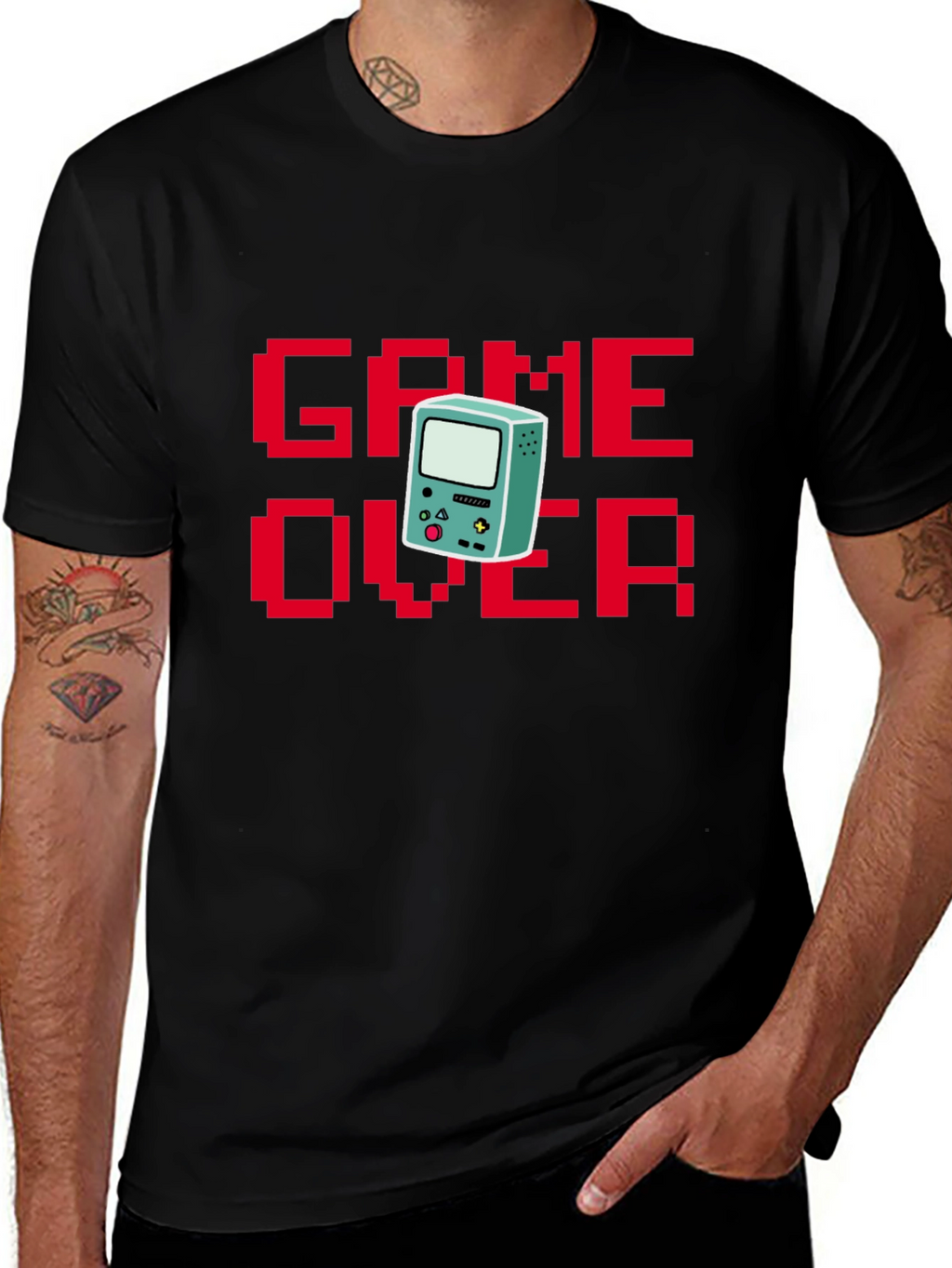 Game Over Pixel Art T-Shirt - Retro Gaming Style