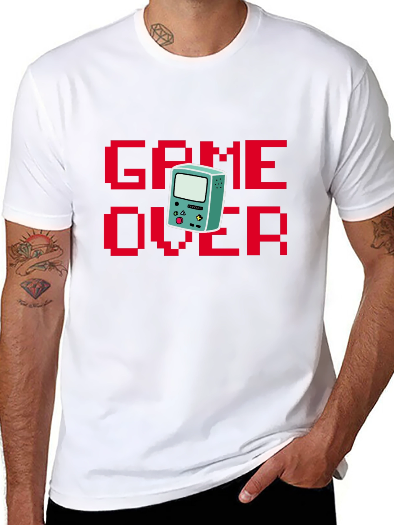 Game Over Pixel Art T-Shirt - Retro Gaming Style