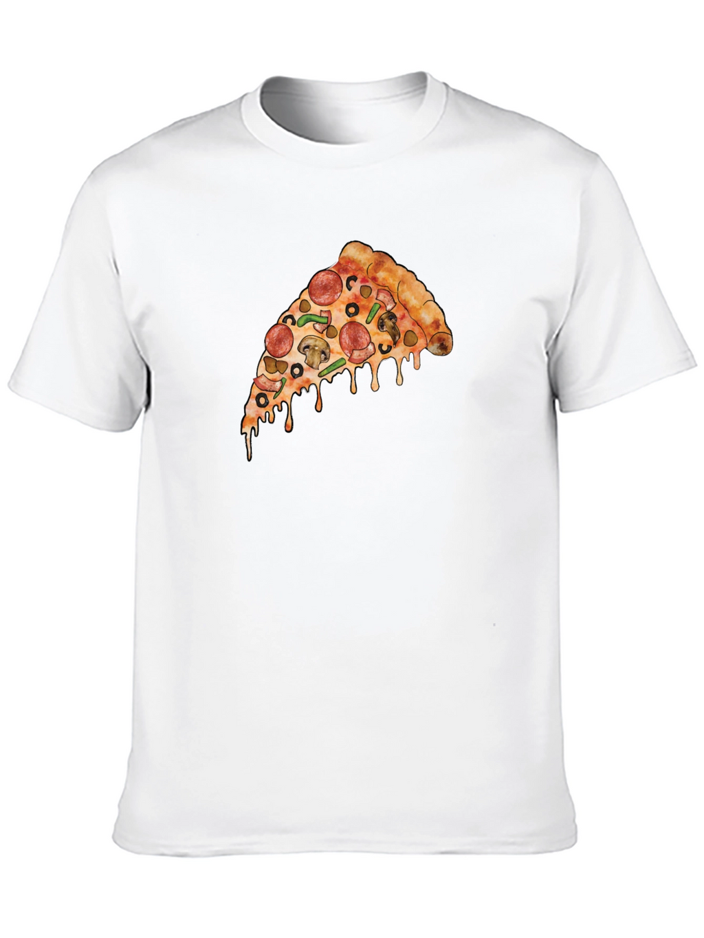 Pizza Slice Graphic T-Shirt - Casual Black Tee
