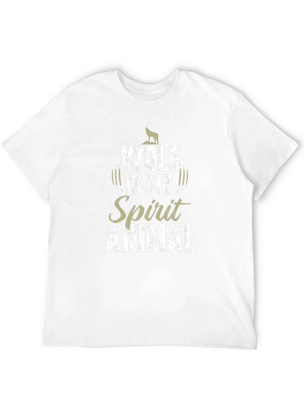 Wolf Spirit Animal Graphic T-Shirt - Black