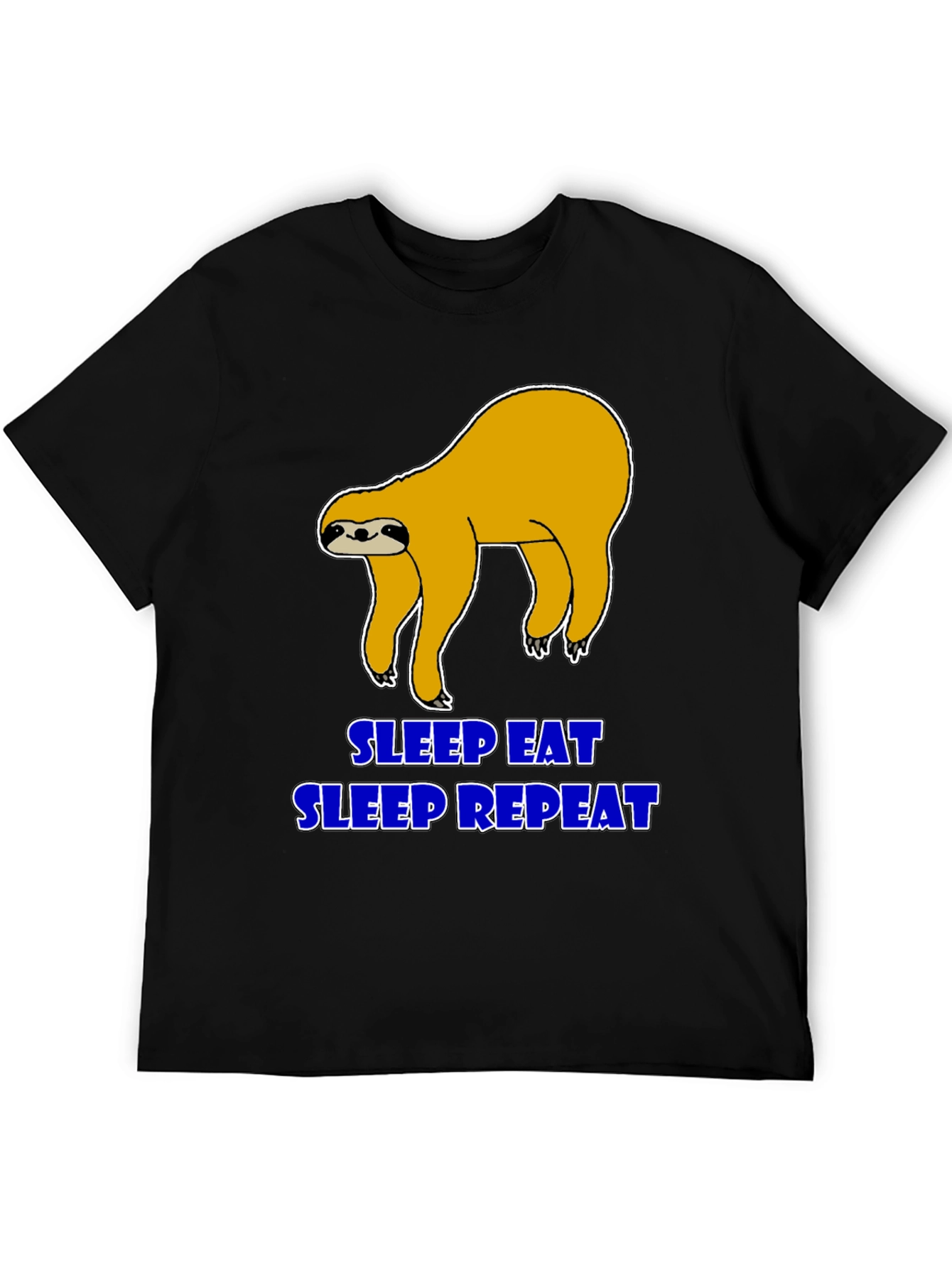 Sleep Eat Repeat Sloth Graphic T-Shirt