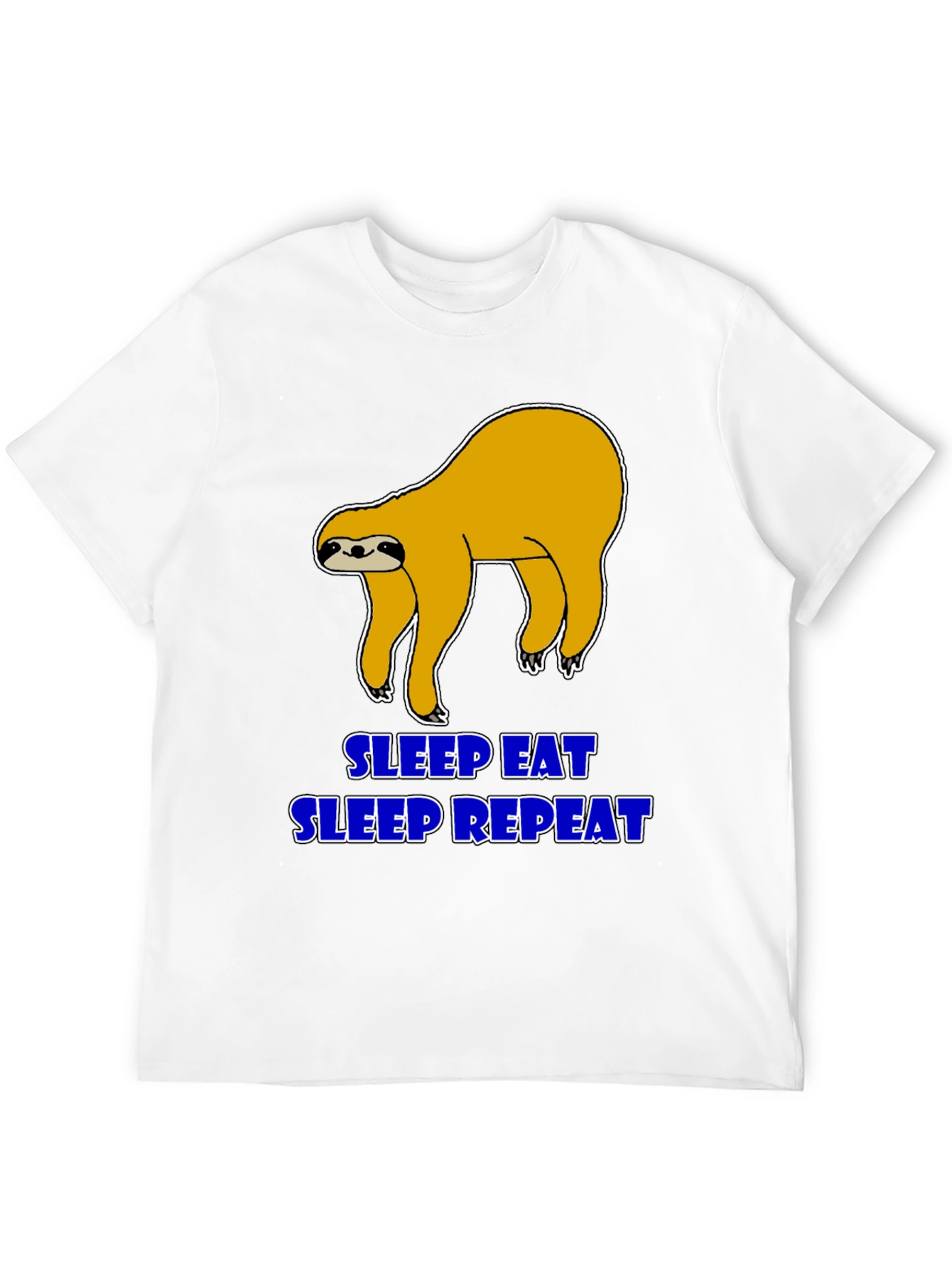 Sleep Eat Repeat Sloth Graphic T-Shirt