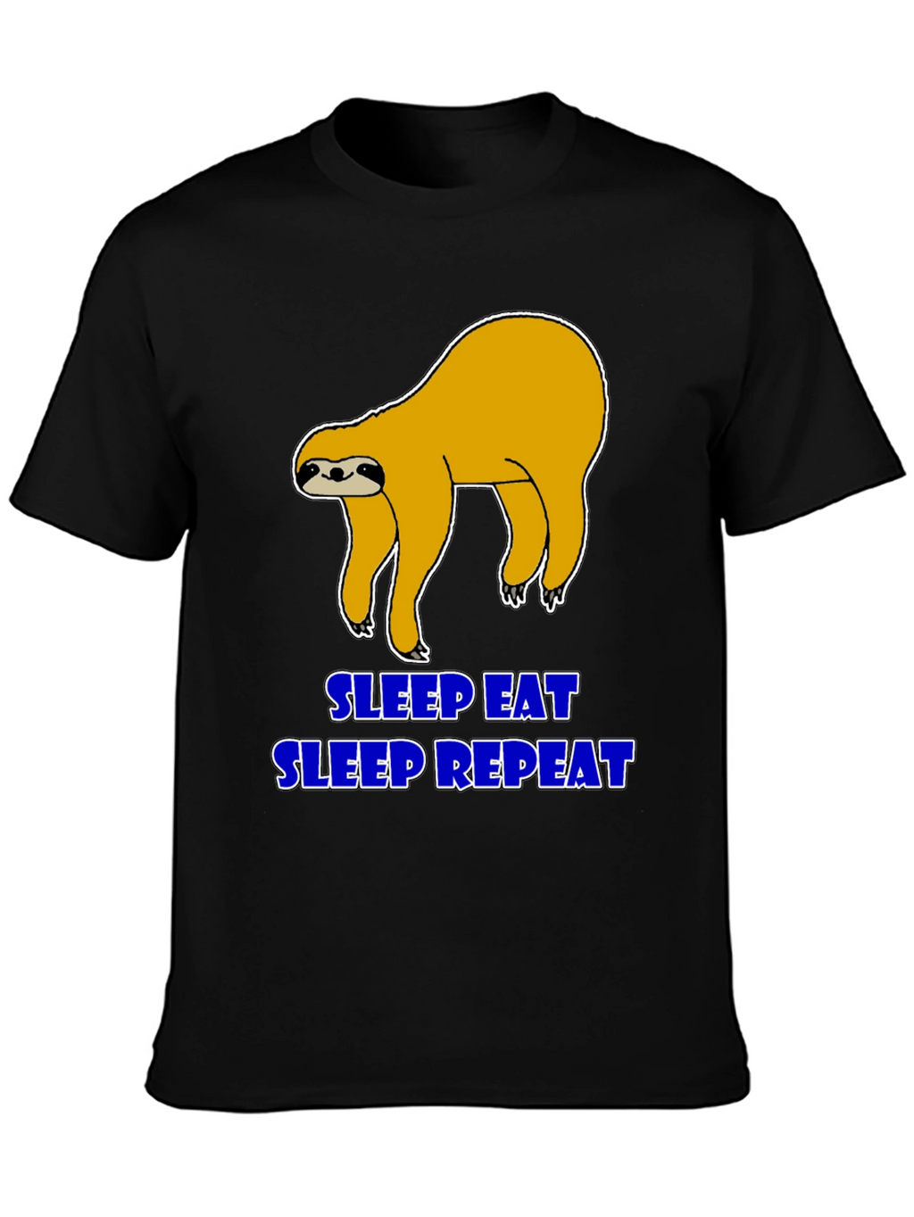 Sleep Eat Repeat Sloth Graphic T-Shirt