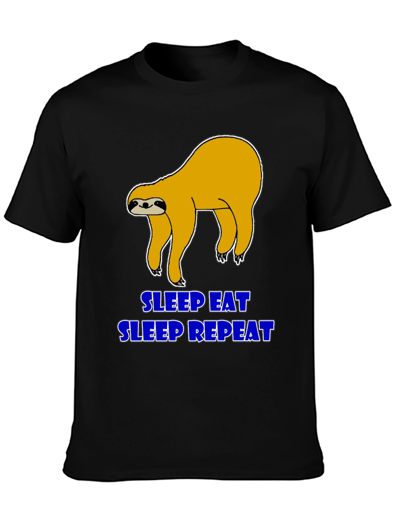 Sleep Eat Repeat Sloth Graphic T-Shirt