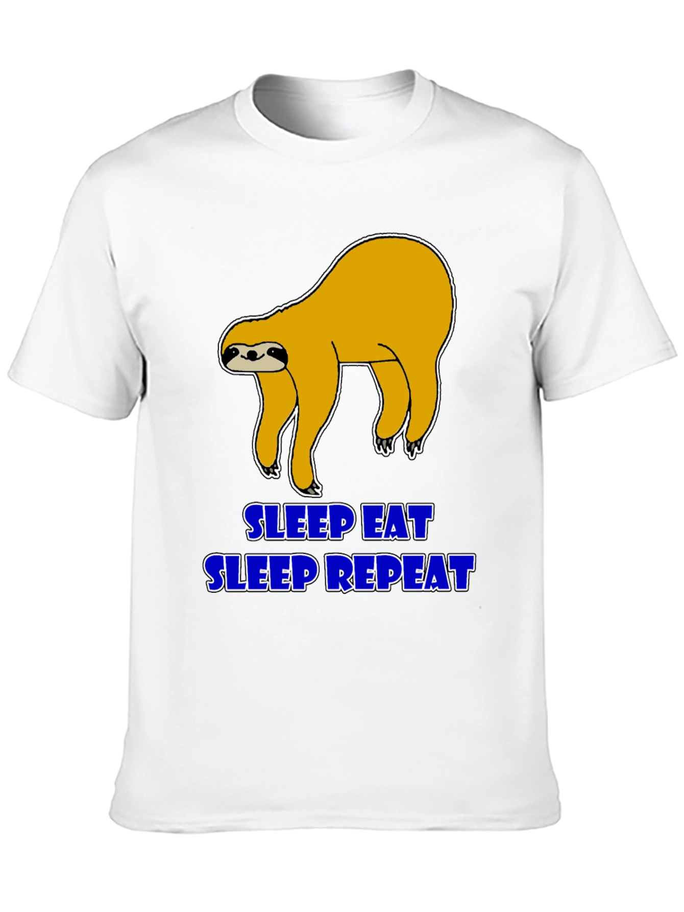 Sleep Eat Repeat Sloth Graphic T-Shirt